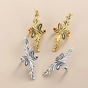 Orecchini a clip botanici carini per donna, a forma di pianta, senza piercing, gioielli alla moda per tutti i giorni - Product Image 2