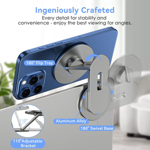 110แม่เหล็กอลูมิเนียมอัลลอยด์คุณภาพสูงพับได้และสามารถปรับ ° 180ด้านข้างได้สำหรับโทรศัพท์คอมพิวเตอร์/เทสลา/มอนิเตอร์/<span class=keywords><strong>โทรศัพท์</strong></span>ทุกรุ่น - Product Image 3