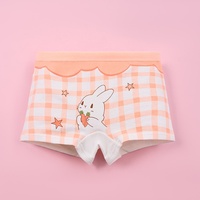 Lot de 4 boxers pour filles en coton, décontractés, unis, doux, respirants, écologiques, à taille élastique, pour tout-petits