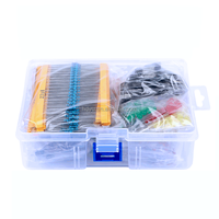 Kit de 7 types de composants électroniques, diode électroluminescente 3/5mm, transistor, condensateur électrolytique en céramique, résistance à film métallique