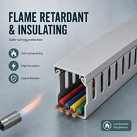 Goulotte de câblage électrique en PVC ignifuge carrée grise 80*35, gaines de câblage en PVC à fentes pour fils électriques