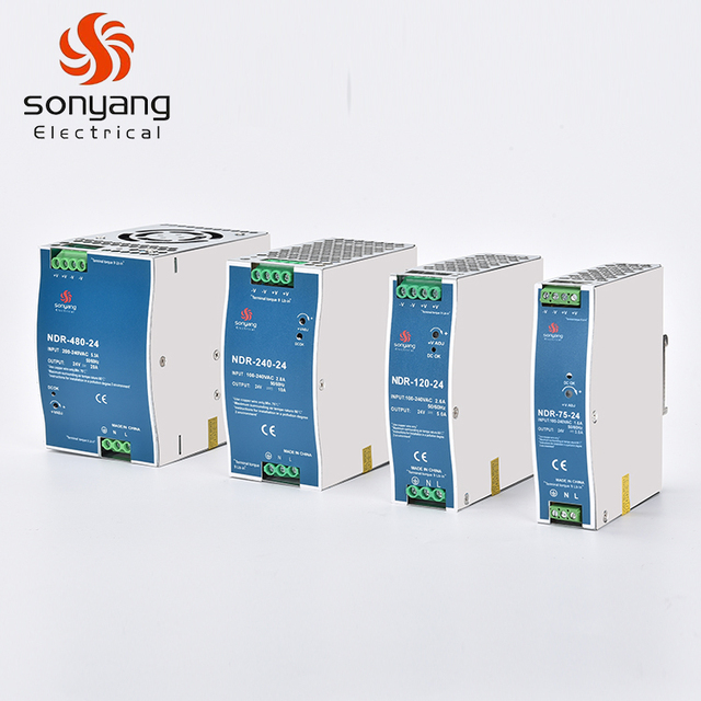 2025 New SY2025 Ultra-Thin Din Rail Type Industrial Control Drive Cabinet Single 240W Switching Power Supply 5V 12V 24V Options