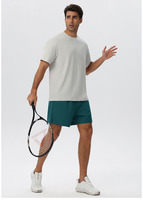Shorts de sport pour homme, respirants, décontractés, à double couche, 2 en 1, avec doublure élastique, pour la course à pied, la gym, le fitness, le yoga, été