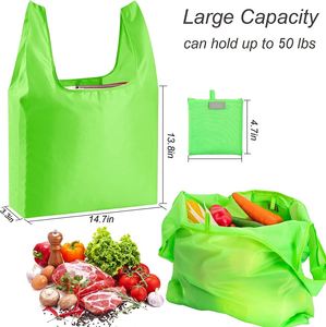 Sac de courses pliable en nylon écologique personnalisé en gros, sac pliable en polyester de qualité supérieure - Product Image 4