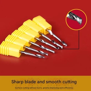 CNC <span class=keywords><strong>Router</strong></span> bit thiết lập <span class=keywords><strong>v</strong></span>ới cacbua rắn tráng, đơn sáo cắt phay bits10mm/4mm/6mm Shank cho các hoạt động cắt giảm - Product Image 6