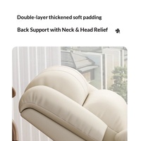 Fauteuil inclinable multifonctionnel électrique individuel de première classe, type capsule, pour la détente, avec fonction balancelle, en métal et revêtement en cuir