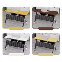 Fournisseur de Guangdong, Chine, vente en gros, bureau d'étude moderne blanc personnalisable pour adultes, chaise durable, table de formation pliable et mobile