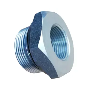 5B-WD BSP BSPT Male Female Captive Seal Hydraulic Thread ISO Pipe Adapter Low/High Pressure Carbon Stainless Steel Fitting