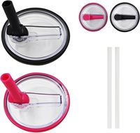 Lot de 2 couvercles de rechange pour gobelet Stanley Quencher de 40 oz avec paille rabattable, anti-fuite, réutilisables