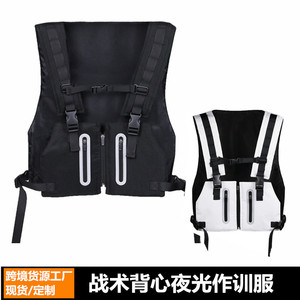 Chaleco Reflectante para Ciclismo, Chaleco Táctico Deportivo para Hombre, Poliéster, Negro y Blanco, Uniforme de Entrenamiento para Verano, Invierno y Otoño - Product Image 4