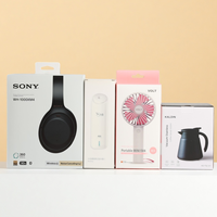 Boîte à fond pliant personnalisée pour produits numériques, expédition à plat, matériaux recyclés écologiques, emballage portable pour l'électronique