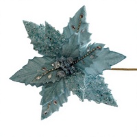 Fleurs de Poinsettia Artificielles en Polyester Faites à la Main, Décorations de Noël, Décoration Intérieure, Taille Personnalisée, Montage Mural, Cérémonie, Fêtes