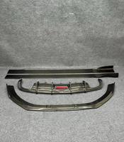 Kit carrosserie en fibre de carbone : Lame avant, diffuseur arrière, jupes latérales pour Audi A6 S6 C7 2012-2015 Berline Sport – Modification