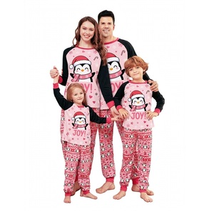 Ensemble de pyjamas de Noël assortis pour la famille, pyjamas en coton à manches longues avec imprimé Père Noël pour adultes et enfants, vêtements de nuit chauds pour l'hiver - Product Image 6