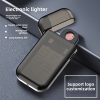 Briquet rechargeable haut de gamme coupe-vent, design créatif et moderne, cadeau pour homme, vente en gros, en plastique