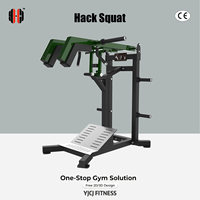 Equipo de Hack Squat de Marco Abierto con Soportes para Hombros, Plataforma Ancha para Pies, Brazos Guiados y Almacenamiento Lateral de Pesas para Gimnasio Comercial