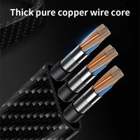 3 en 1 Pantalla LED 100W Cable USB Carga súper rápida para iPhone Tipo C Micro Reloj inteligente Cámara Luz nocturna