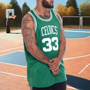 <span class=keywords><strong>Maillot</strong></span> de basket rétro américain TOP Sales pour toutes les équipes, blanc, <span class=keywords><strong>Larry</strong></span> <span class=keywords><strong>Bird</strong></span> 33 #   Débardeur pour homme adulte 100% polyester à séchage rapide - Product Image 4