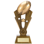 Trophée de rugby en métal durable pour sublimation, idéal pour les cadeaux promotionnels et les accueils lors de salons professionnels
