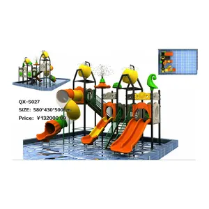 대중적인 디자인 아이 놀이 물 공원 물 미끄럼 물 놀이 장비 QX-S027