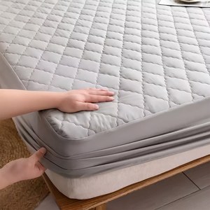 Nuovo stile all'ingrosso lenzuola impermeabili in poliestere 100% coprimaterasso di buona qualità coprimaterasso trapuntato biancheria da letto con gonna da letto - Product Image 3