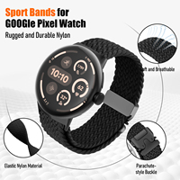 Bracelet de montre en nylon tissé élastique personnalisé Win-Win, boucle respirante en tissu, bracelet de remplacement pour Google Pixel Watch 3