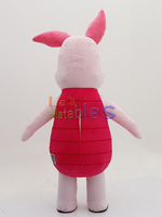 Costume de cochon gonflable en peluche portable pour humain, tenue de mascotte animale mignonne pour la décoration de festival