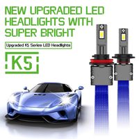 YUFING A5D haute qualité puissance 50 Watts 5000Lumens 4300K plus lumineux 24V H4 H7 H13 ampoules de phares LED pour voiture véhicules Auto