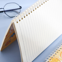 Cuaderno Espiral A5 con Diseño de Dibujos Animados, 60 Hojas, Diario Suave con Líneas Horizontales, Encuadernación Cosida con Hilo, Regalo para Primaria