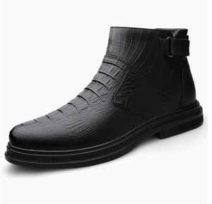 Stivali da Uomo Grandi Taglie a Mezza Altezza, Nuovi Modelli Autunno 2026, Stile Britannico, Scarpe Eleganti in Pelle da Lavoro - Product Image 1