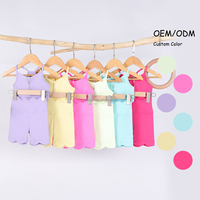 Combinaison de sport de yoga pour filles ensemble de short de motard multicolore avec haut festonné vêtements de sport pour la gym