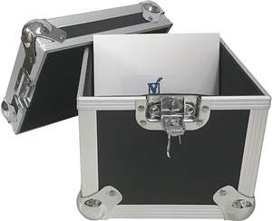 Boîte de <span class=keywords><strong>rangement</strong></span> pour disques vinyles en aluminium robuste 7 pouces <span class=keywords><strong>45</strong></span> <span class=keywords><strong>tours</strong></span> par minute Contient 100 disques - Product Image 1