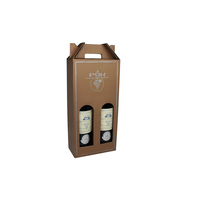 Caja de Papel de Lujo Reciclable con Logotipo Personalizado, Caja de Regalo para Botellas de Licor, Whisky, Vino Tinto, Cajas de Papel Kraft para Vino