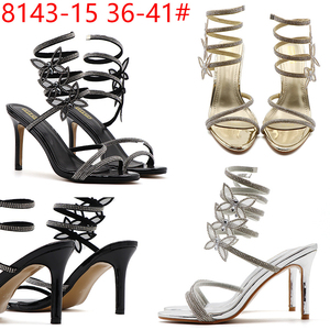 Y nuovi tacchi a spillo moda tacchi alti versatili scarpe da donna sexy da sera <span class=keywords><strong>con</strong></span> <span class=keywords><strong>lacci</strong></span> a spirale alla moda <span class=keywords><strong>sandali</strong></span> <span class=keywords><strong>con</strong></span> tacchi alti da donna - Product Image 5