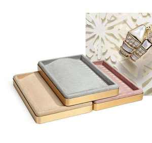 Plateau de présentation de luxe en métal pour bijoux, disponible en plusieurs couleurs, pour bagues et pendentifs, idéal pour vitrine - Product Image 3