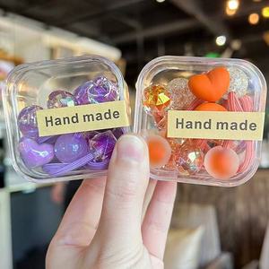 Venta al por mayor de colores de alta elasticidad de verano Sweet6pcs/set banda de goma para el cabello niñas azul mate corazón bola bebé lazos para el cabello accesorios para el cabello - Product Image 6