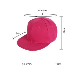 Casquette de baseball brodée personnalisée, toile unie, visière plate, snapback pour les sports de plein air avec personnalisation du logo - Product Image 4