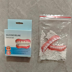 Prothèse <span class=keywords><strong>dentaire</strong></span> complète en silicone de qualité, ajustable, à clipser, pour un sourire blanc et magnifique - Product Image 2