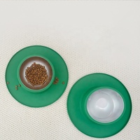 Bol pour animaux de compagnie en silicone et acier inoxydable à double usage, antidérapant et étanche, facile à nettoyer, portable pour chiens et chats