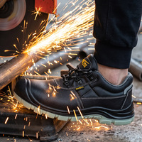 711-2 CE Sepatu Kerja Kulit Asli Baru S3 Sol PU Tahan Lama, Sepatu Keselamatan Anti Benturan dengan Ujung Baja Tahan Air untuk Konstruksi