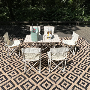 Tappetino da spiaggia pieghevole 9x12 piedi 272x366cm senza sabbia con <span class=keywords><strong>paglia</strong></span> per il campeggio - Product Image 4