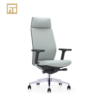 U-best — chaise de bureau blanche à gaz avec roulettes, fauteuil de patron, avec accoudoir 3D, blanc