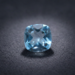 Alta calidad 7mm cojín corte cielo azul Topacio Natural facetado piedra preciosa suelta venta al por mayor precio de fábrica por quilate certificado IGI - Product Image 2