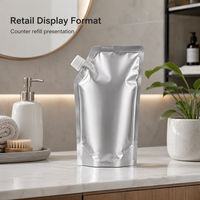 Pochette souple à bec verseur de 1500 ml en PE blanc de qualité alimentaire, imprimée en héliogravure, avec buse, sac à jus autoportant, étanchéité anti-fuite pour l'eau