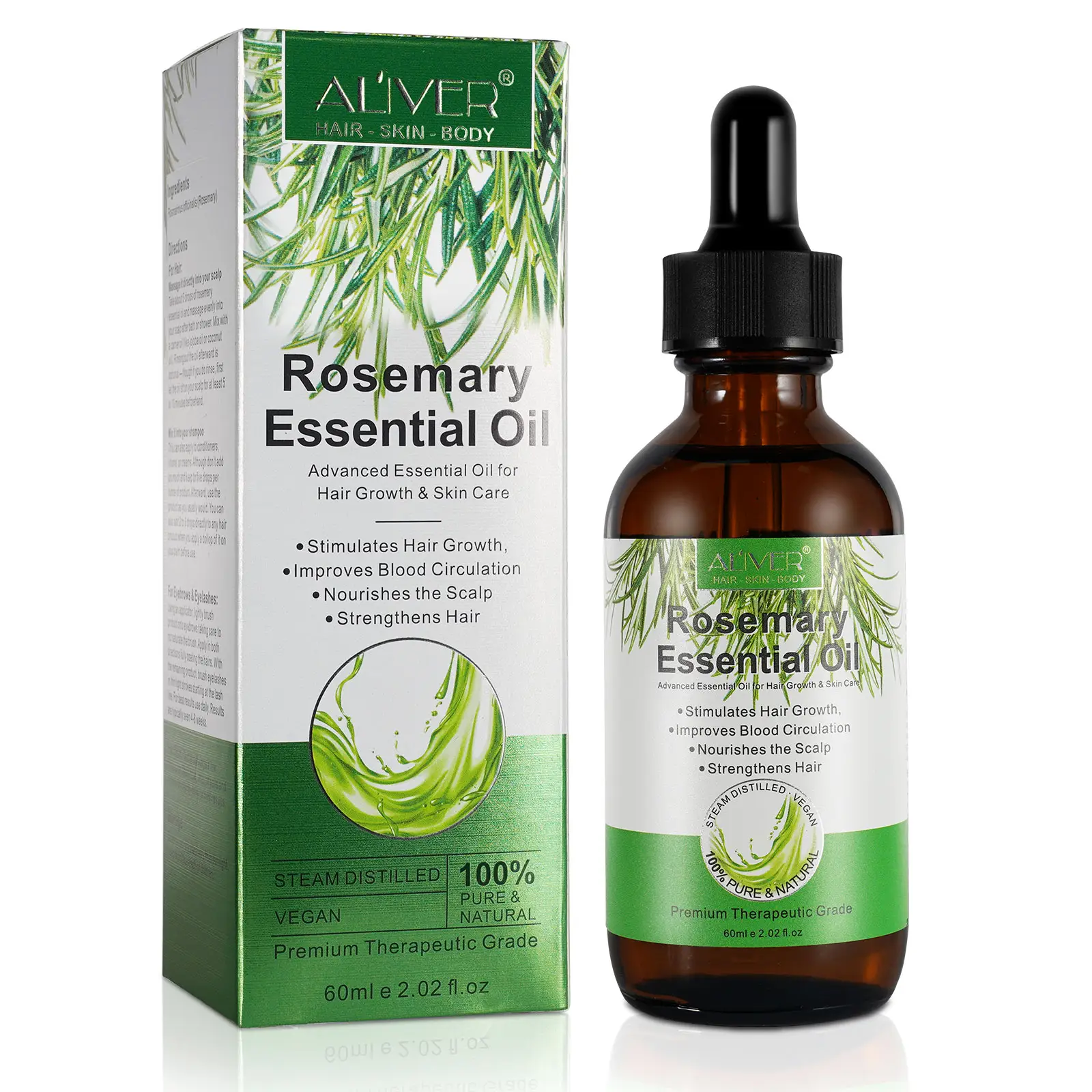 OEM Private Label High Quality Rosemary Essential Oil Accelerate Hair Growth Pure Natural Hair Care Oi Skin Care Rosemary Oil