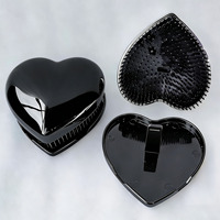 Brosse démêlante ionique électrique Rossendora en forme de cœur, compacte, massante, étanche, design de voyage 3 broches, modèle 4G
