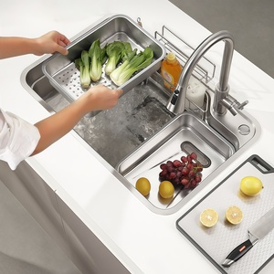 อ่างล้างจานแบบฝังใต้เคาน์เตอร์ สเตนเลส 304 ลายญี่ปุ่น ขนาดใหญ่ ชามเดี่ยว สำหรับใช้ในบ้าน - Product Image 1