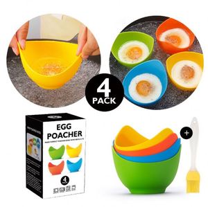 Tazas de silicona antiadherentes reutilizables, libres de BPA, de grado alimenticio, para cocinar huevos pochés, utensilios de cocina, molde para cocer huevos. - Product Image 2