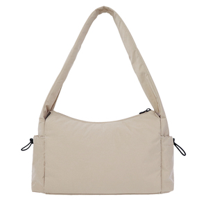 SENDA กระเป๋าสะพายไหล่เดี่ยวแฟชั่นเรียบง่ายมีสไตล์พร้อมช่องใส่ของหลายช่องวัสดุโพลีเอสเตอร์รายละเอียดโบว์สำหรับการเดินทางในชีวิตประจำวัน - Product Image 3