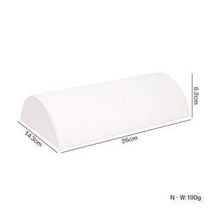 Présentoir à bijoux semi-cylindrique en velours multicolore 25,5x14,2x6,5 cm pour le rangement de colliers et bracelets, présentoir de bureau - Product Image 5